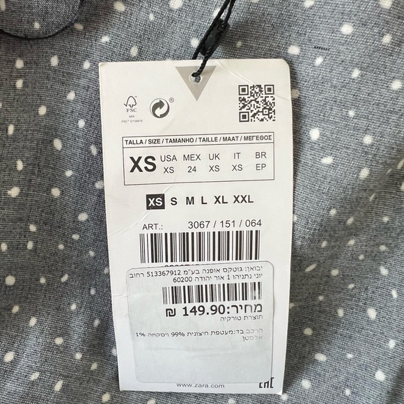 Zara black polka dot crop top - Picture 5 of 6